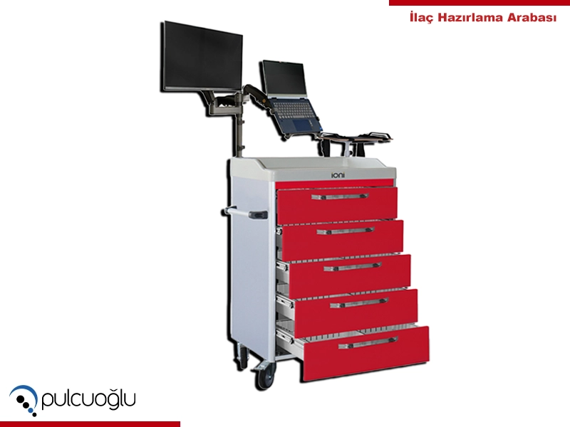 Çok Amaçlı İlaç Hazırlama Anestezi Arabası